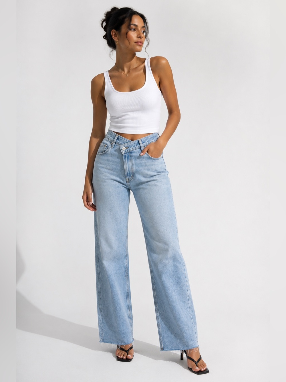 AGOLDE Criss Cross Upsized Jean 22 Suburbia Light Wash 100% Cotton USA Denim
